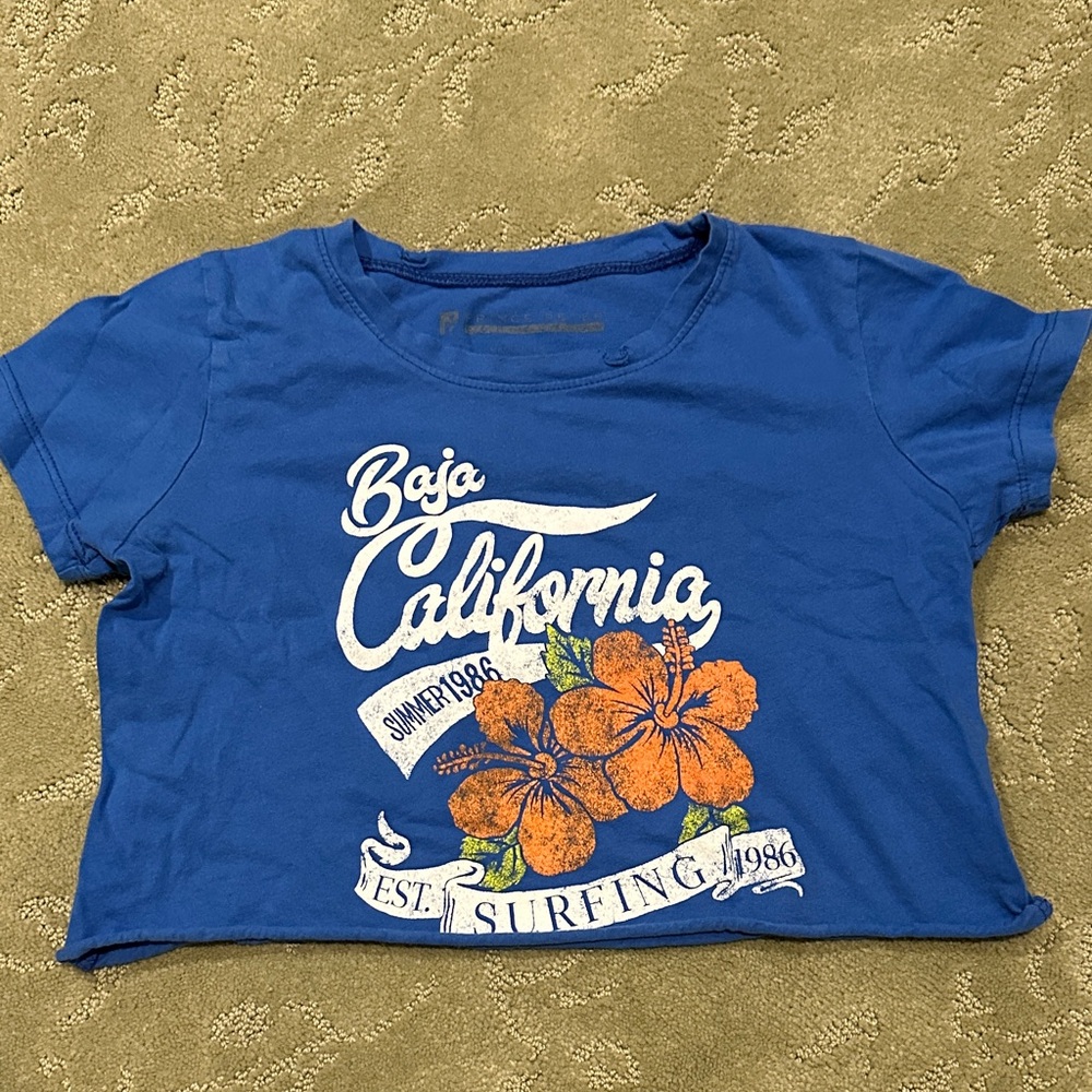 Baja California Blue Kids Surfing T-Shirt